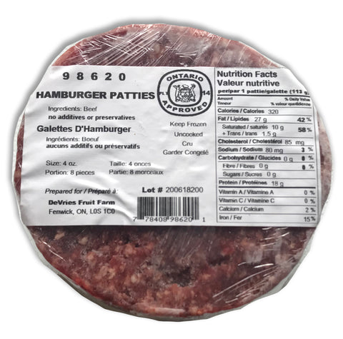 Beef Burger Patty 4 oz. small pack